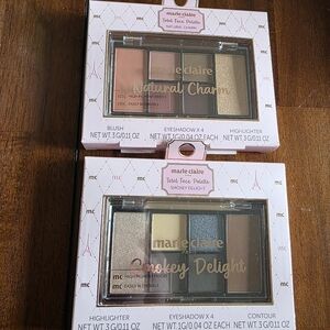NWT 2 Marie Claire Palettes Smokey Delight & Natural Charm Eyeshadow/Face